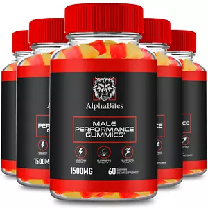 (5 Pack) Alphabites Advanced Men Health Gummies, Alpha Bites Gummy (300 Gummies) - Picture 1 of 4