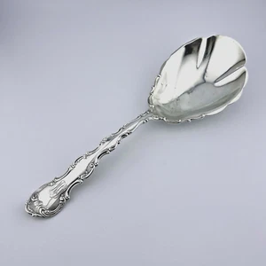 Antique Sterling Silver Salad Serving Spoon 8.75" - Strasbourg by Gorham - Mono - Picture 1 of 13
