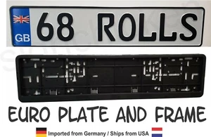 Great Britain Euro,  European license plate, ANY TEXT, CUSTOM, EMBOSSED, Britain - Bild 1 von 2