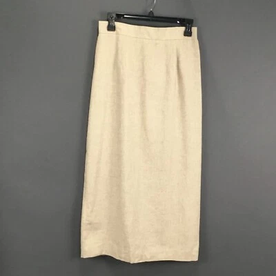 Falda De Colección Worthington Talla 10A Lino Rayón Maxi Forrada Cremallera Elástica Inserción Cintura Foto 1 de 4