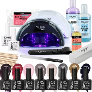 Mylee MYGEL LED Gel Nail Polish 8 Colour Kit Manicure Colour Set Spring Summer - Picture 1 of 32
