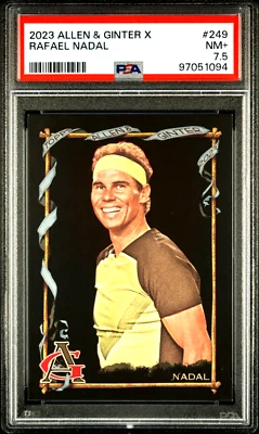 2023 Topps Allen & Ginter X Rafael Nadal Rookie Card #249 PSA 7.5 NM MT Black RC - Image 1 of 2