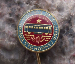 Vintage Czechoslovakia CSD Bratislava Carriage Works Fitters Pin Badge - Picture 1 of 2