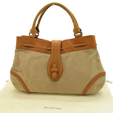 Balenciaga Handbag Beige Brown Woman Authentic Used D790