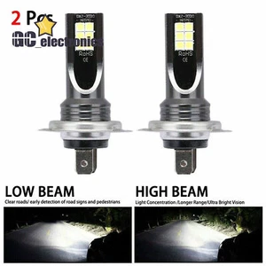 2PCS H7 LED Headlight Conversion 110W 30000LM 6000K Error Free Canbus Bulb A3GS - Foto 1 di 9