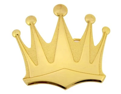 Crown Belt Buckle Western Rodeo Cowboy Gold Metal King Royal Men Women Big NEW - Image 1 of 3