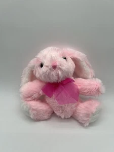 Dan Dee Hase Kaninchen Plüschtier Stofftier Spielzeug klein rosa 7 Zoll mit Schleife - Bild 1 von 6