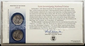 Moneda de Estados Unidos 2003 P D Illinois State Soberany 1818 cubierta de primer día - Imagen 1 de 4