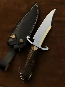 Cuchillo Mini Álamo Musso Bowie de acero de resorte 5160 hecho a mano con protector Bart Moore - Imagen 1 de 8