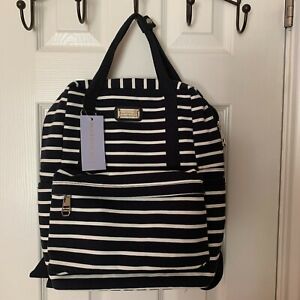 Women's Madden Girl Striped Backpack Bag, Navy/White, NEW