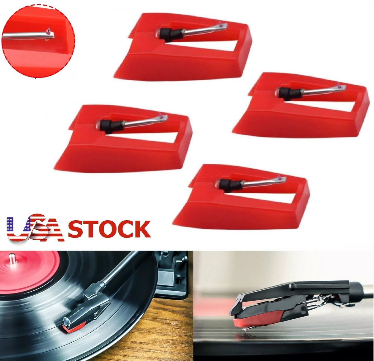 未使用品」Durpower Phonograph Record Player Turntable Needle For