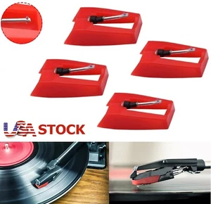 4Pcs Record Player Needle Turntable Stylus Replacement for Crosley Phonograph US - Picture 1 of 17