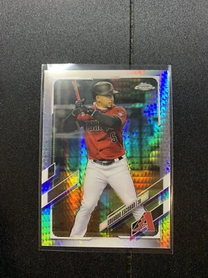 2021 Topps Chrome Baseball Eduardo Escobar Arizona Diamondbacks #73 X-fractor - Image 1 of 2