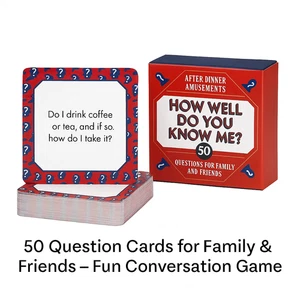 How Well Do You Know Me Juego de Cartas 50 Preguntas Familia Amigos Divertido Fiesta Quiz Reino Unido - Imagen 1 de 12