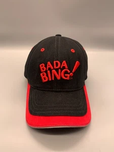 VINTAGE Sopranos Hat Cap Strap Back Black Red HBO 2004 Television Baseball Y2K - Picture 1 of 15