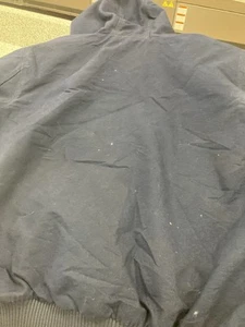 Carhartt Quilted Heavy Duty Lined Duck Jacket Size Extra Large Navy * embroidere - Picture 1 of 8