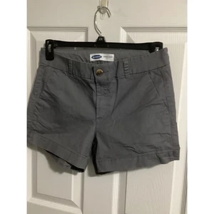 Old Navy Chino Shorts mittelhoher Bund Baumwollmischung grau Damengröße 6 - Bild 1 von 1