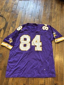 VTG NFL Minnesota Vikings #84 Randy Moss Champion Purple SZ 46 L Jersey - Picture 1 of 7