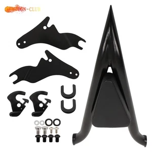 For CVO Road Glide Road King Street Glide Black 22 Inch Backrest Sissy Bar - Picture 1 of 13