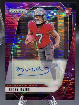 2024 Panini Prizm Pulsar Purple Bucky Irving Auto RC Buccaneers - Image 1 of 3