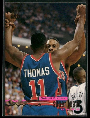 1993-94 Stadium Club #8 Detroit Pistons Super Teams - Image 1 of 2