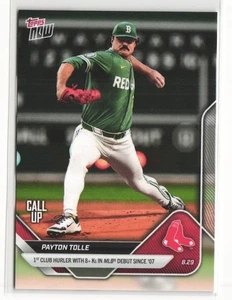 Payton Tolle - 2025 MLB Topps Now #626 - 8 Ks MLB Debut Red Sox Call-Up - Bild 1 von 2