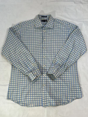 Paul Fredrick Shirt Mens 17.5 36 Trim Fit Plaid Check Button Up Dress Shirt - Image 1 of 4