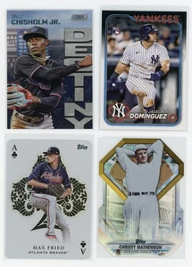 NY Yankees Lot (4) Jasson Dominguez RC, Max Fried All Aces, Chisholm, Mathewson - Picture 1 of 1