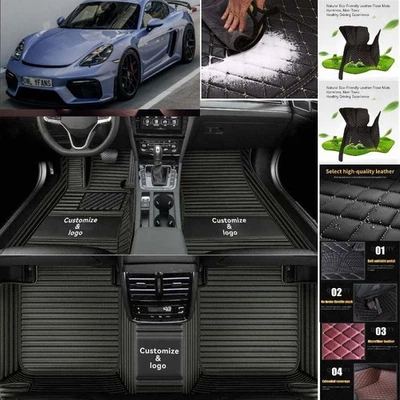 For Porsche Cayman Car Floor Mats Carpets Cargo Liners Custom All Weather Foto 1 de 4