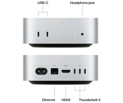 Apple 2024 Mac Mini Desktop Computer with M4 chip with 10‑core CPU and 10‑core - Image 1 of 4