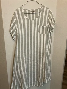 Vestido FLAX Lino Tejido Manga Corta Gran Tamaño Lagenlook TALLA EXTRA 3G - Imagen 1 de 9