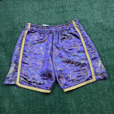 LA LAKERS MITCHELL NESS Shorts Men's Size XL Purple  LUNAR NEW YEAR Swingman NBA - Image 1 of 4