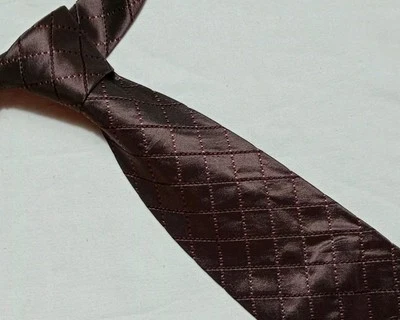 Men's Atlas Design  Silk Tie Square Pattern Necktie Formal Business - Image 1 of 4