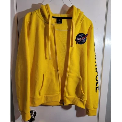 Толстовка с капюшоном молодежная South Pole NASA кибержелтая на молнии размер XLY яркая Space Force - Изображение 1 из 4