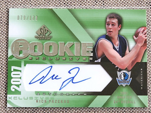 NICK FAZEKAS 2007-08 Upper Deck SP Game-Used Rookie Exclusives RC AUTO #ED /100