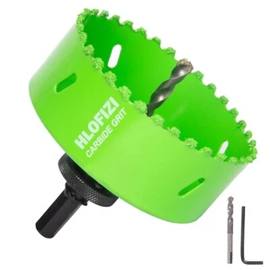 4 Inch Carbide Grit Hole Saw for Recessed Lights and Dryer Vent, Cuts Through... - Picture 1 of 5