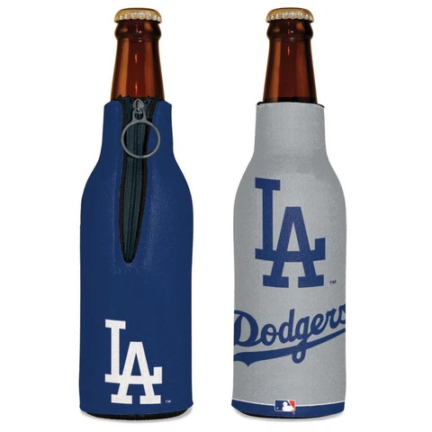 Los Angeles Dodgers 12oz Two Sided Bottle Cooler [NEW] Can Holder Foam Koozie Cover
