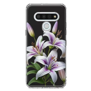 For LG Stylo 6 Shockproof White Lavender Lily Flowers Case - Picture 1 of 3