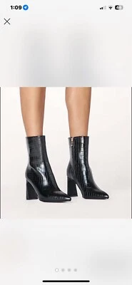 Billini Layori Boots - Black Croc Size 7 - image 1 of 3