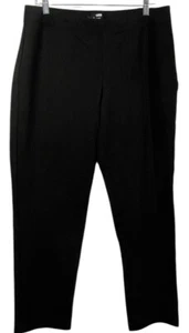 Eileen Fisher Damen schwarz Tencel Mischung hoher Bund Stretch Pull On Hose Gr. L - Bild 1 von 6