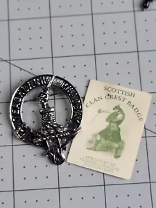 Art Pewter Silver Co Clan Morrison Crest Kilt Pin/Brooch - Made In Scotland - Picture 1 of 5