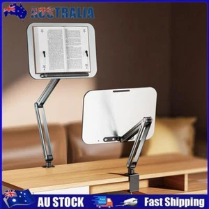 Desk Clamp Book Holder Adjustable Cookbook Stand for Laptop Recipe Textbook - Picture 1 of 11