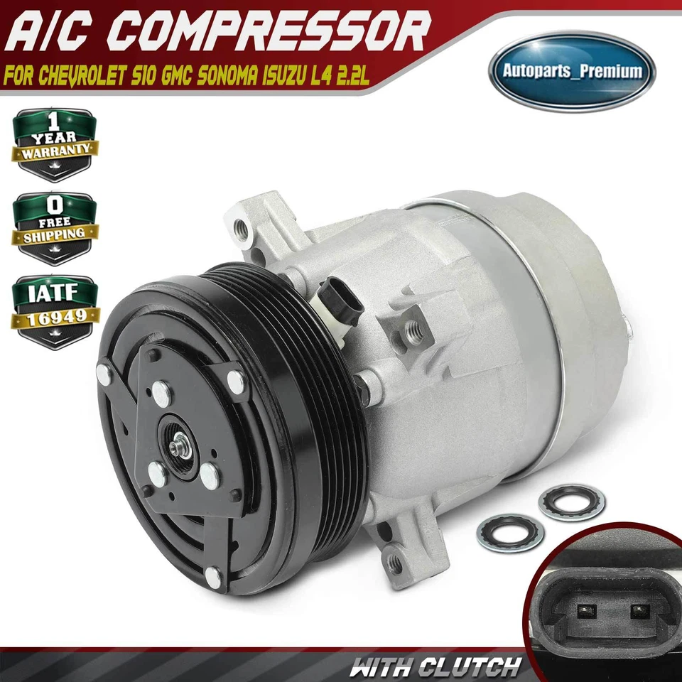 Compresor con compresor V7 para Chevy S10 GMC Sonoma 1998-2003 Hombre 2,2 L 4,3 L Foto 1 de 4