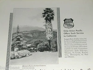 1931 UNION PACIFIC advertisement, Southern California scenery - Picture 1 of 3