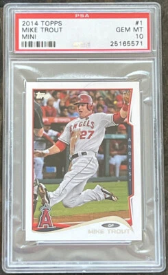 MIKE TROUT - 2014 TOPPS - MINI - PSA 10 - LOS ANGELES ANGELS - Image 1 of 2