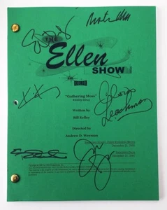 THE ELLEN SHOW Cast Signed Script GATHERING MOSS DeGeneres Jim Gaffigan + 4 - Picture 1 of 1