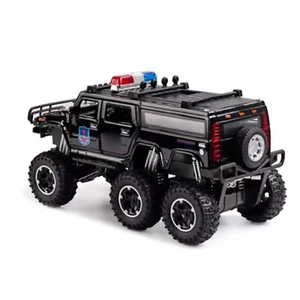1:32 Model For Hummer H2 Alloy Police Lengthen Car Model Off-road Vehicles - Picture 1 of 12