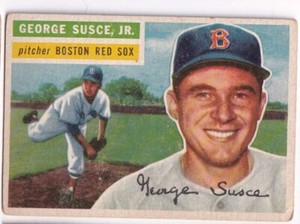 Topps 1956 George Daniel Susce Jr. Centered VG Red Sox Pitcher