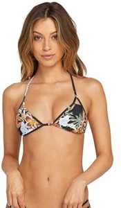Volcom Women's 238962 Tropakill Black Triangle Bikini Top Swimwear Size M - Picture 1 of 2