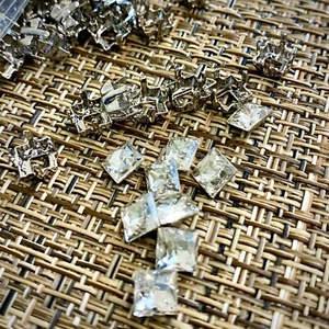 20 Stk. Swarovski Elements 4447 Chatons 6mm Princess Square FS mit Fassung - Bild 1 von 3